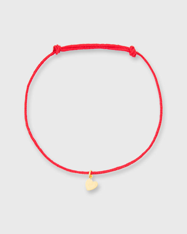 sid mashburn Small Heart Charm Bracelet in Gold/Assorted Color Cord