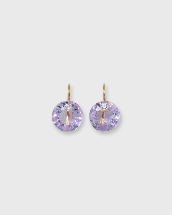 sid mashburn Small Round Gem Earrings in Amethyst/Tanzanite