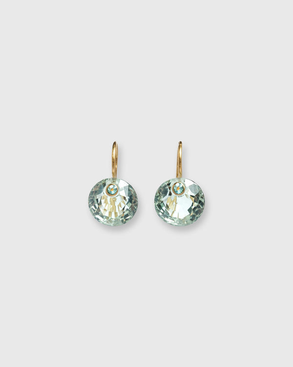 sid mashburn Small Round Gem Earrings in Green Quartz/Apatite
