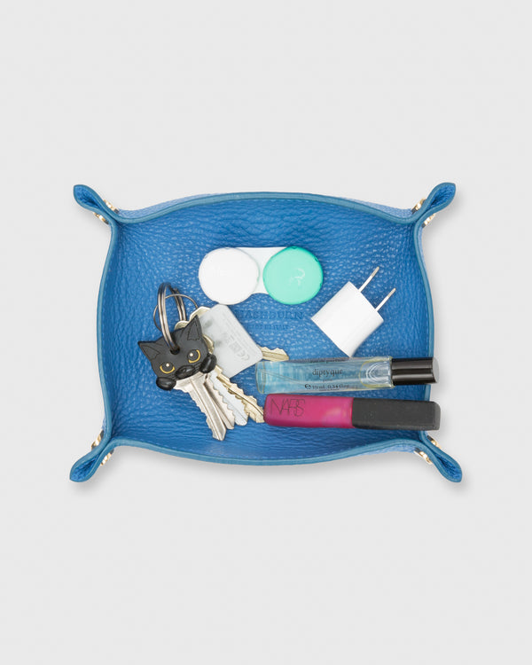 Sid Mashburn Soft Medium Rectangle Tray In Bright Blue Alce Leather