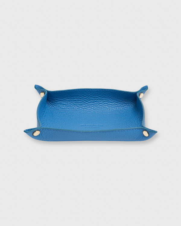 Sid Mashburn Soft Medium Rectangle Tray In Bright Blue Alce Leather