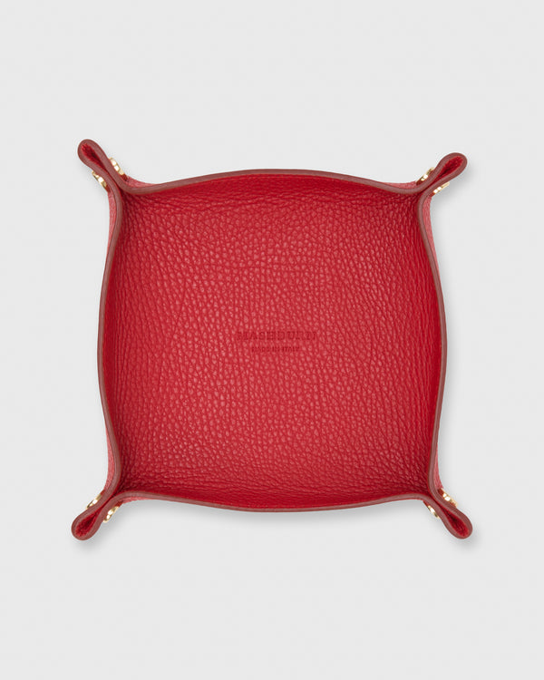 sid mashburn Soft Medium Square Tray in Red Alce Leather