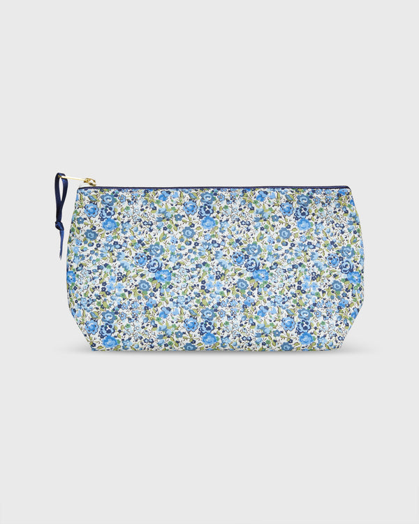 sid mashburn Soft Small Cosmetic Bag in Blue/Green Emma & Georgina Liberty Fabric