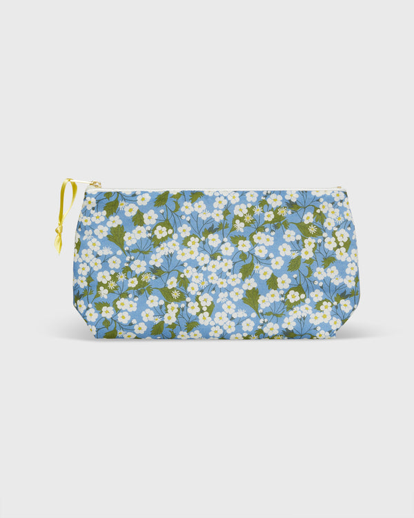 sid mashburn Soft Small Cosmetic Bag in Blue/Ivory Mitsi Liberty Fabric