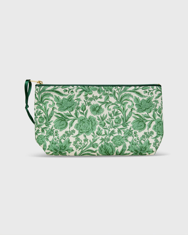 sid mashburn Soft Small Cosmetic Bag in Green Sambourne Liberty Fabric