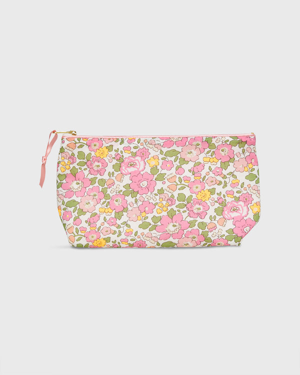 sid mashburn Soft Small Cosmetic Bag in Pink Multi Betsy Liberty Fabric