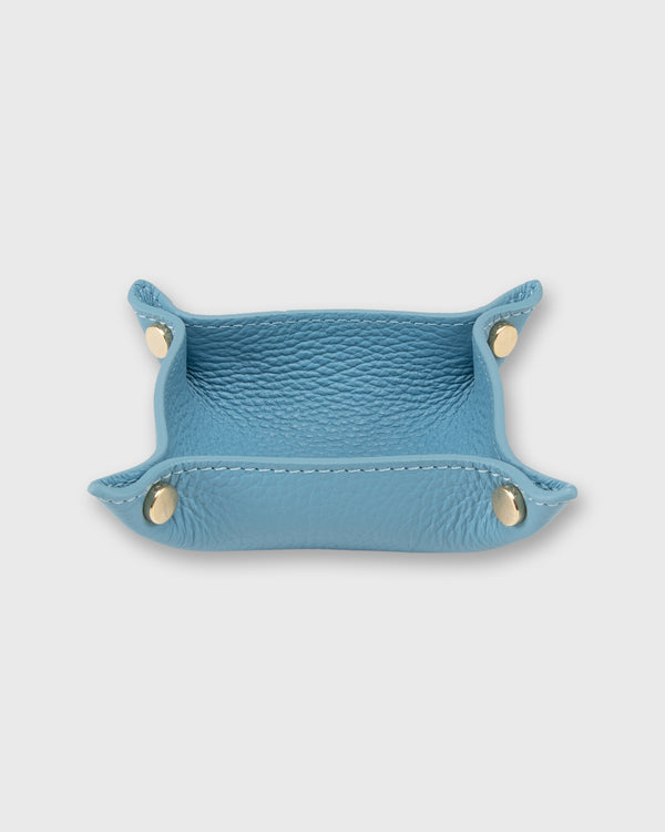 Sid Mashburn Soft Small Square Tray In Azure Leather