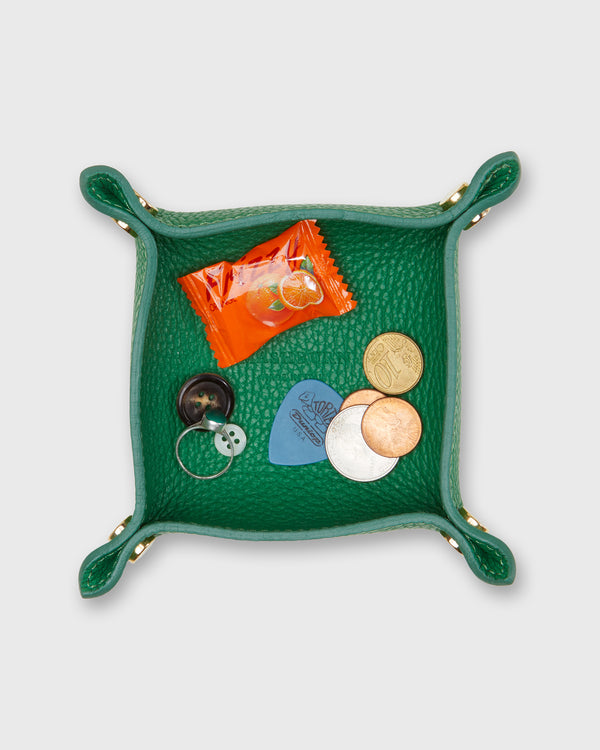 Sid Mashburn Soft Small Square Tray In Kelly Leather