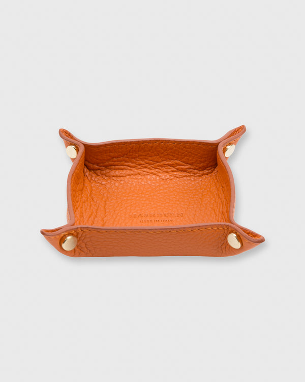 Sid Mashburn Soft Small Square Tray In Orange Alce Leather