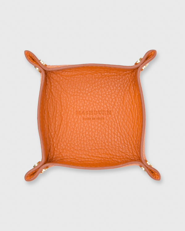 sid mashburn Soft Small Square Tray in Orange Alce Leather