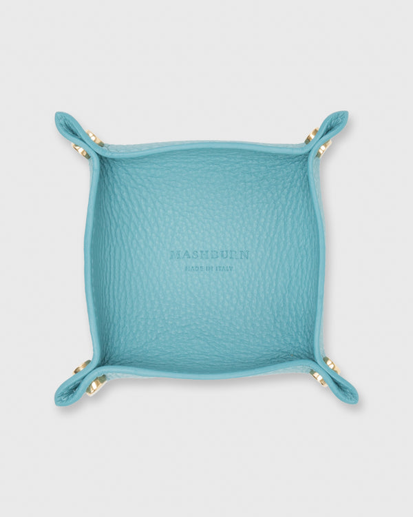Sid Mashburn Soft Small Square Tray In Turquoise Alce Leather