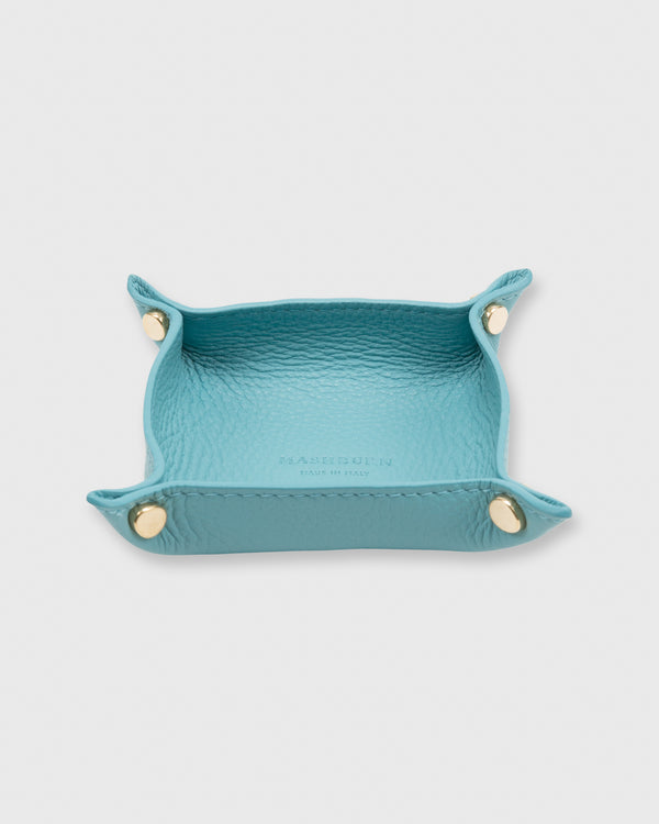 Sid Mashburn Soft Small Square Tray In Turquoise Alce Leather