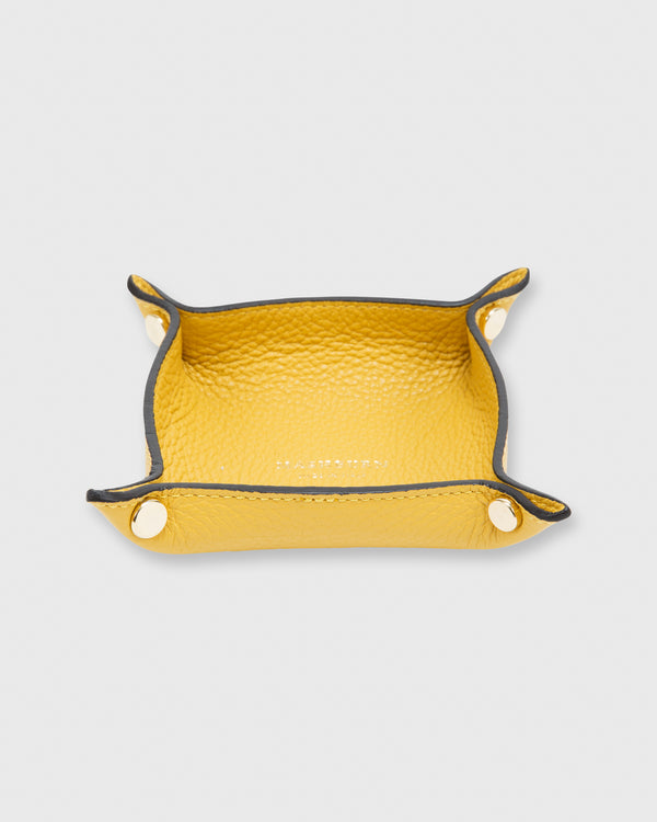 Sid Mashburn Soft Small Square Tray In Yellow Alce Leather