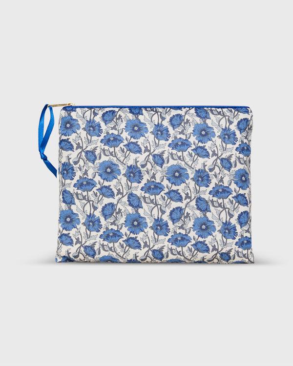 sid mashburn Soft Small Zip Pouch in Dark Blue Astell Reece Liberty Fabric