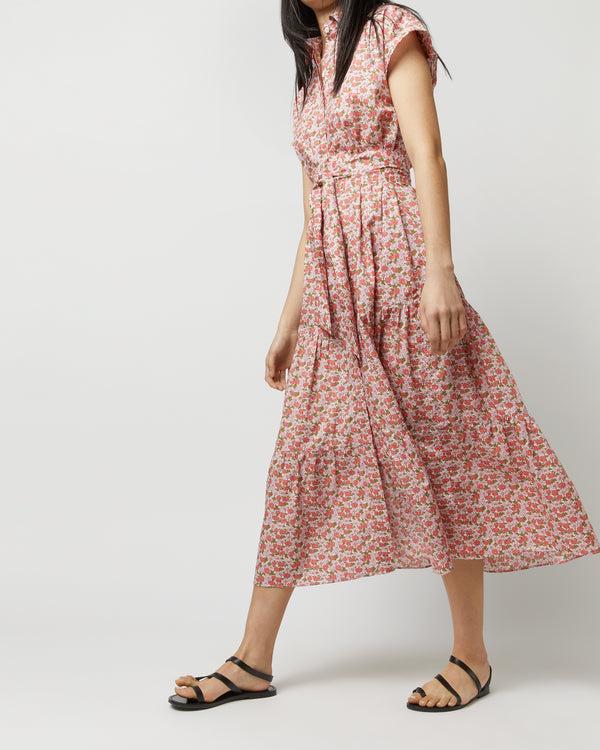 Sid Mashburn Sophia Dress In Pink/Olive Charmian Liberty Fabric