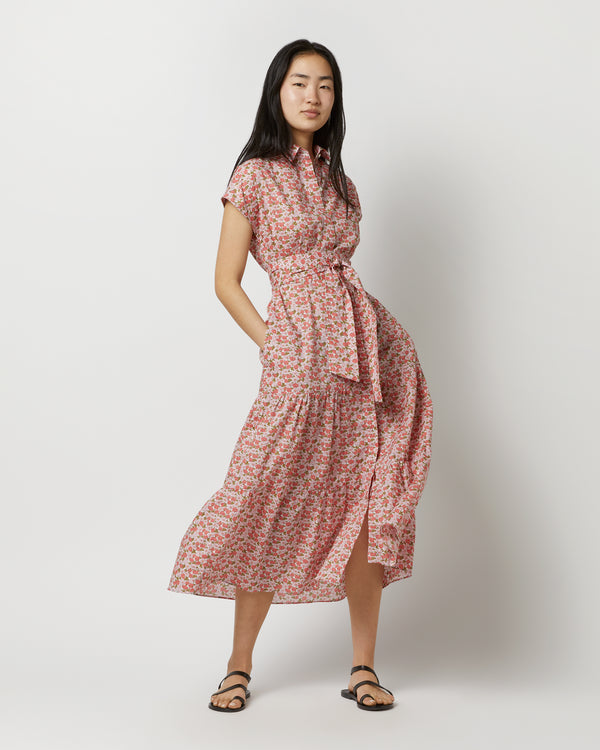 sid mashburn Sophia Dress in Pink/Olive Charmian Liberty Fabric