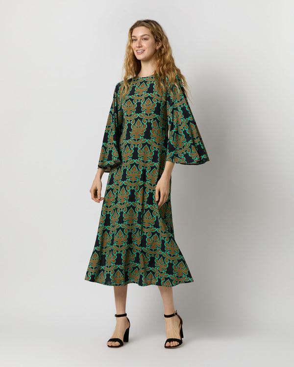 Sid Mashburn Sorella Dress In Green Herald Flowy Jersey