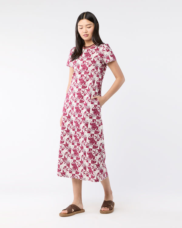 Sid Mashburn Sporty Swing Dress In Eclipse Cotton Jersey