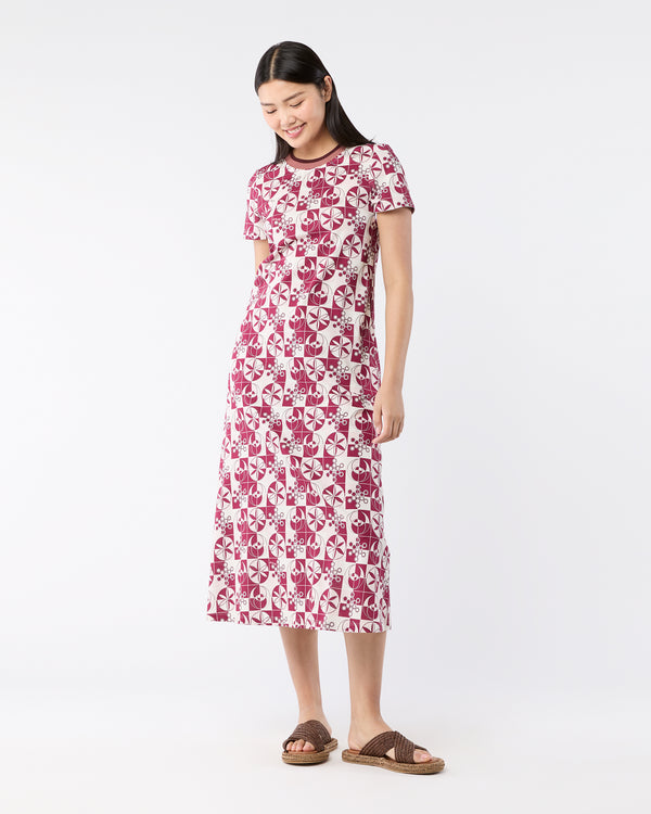 sid mashburn Sporty Swing Dress in Eclipse Cotton Jersey