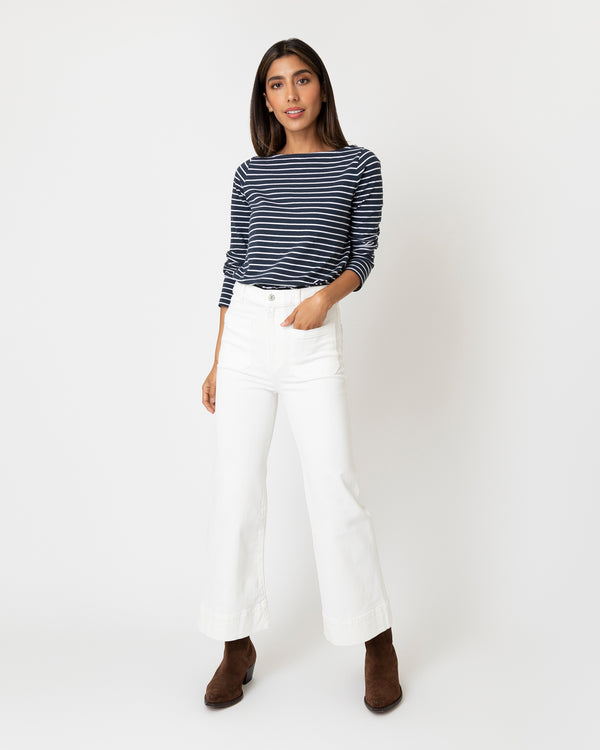 sid mashburn St Monica Cropped Jean in Natural White