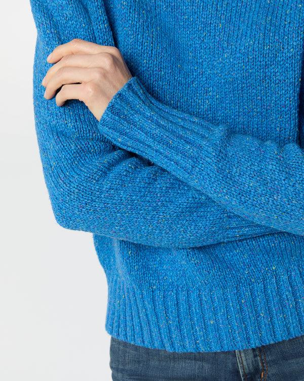 Sid Mashburn Stevie Sweater In Cobalt Cotton/Linen Blend