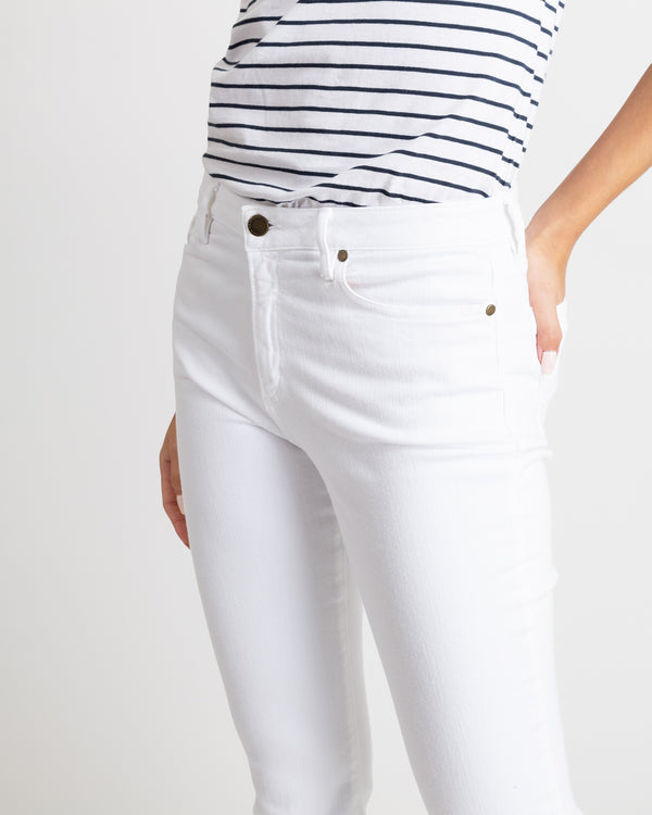 Sid Mashburn Straight Leg 5-Pocket Jean In White Stretch Denim