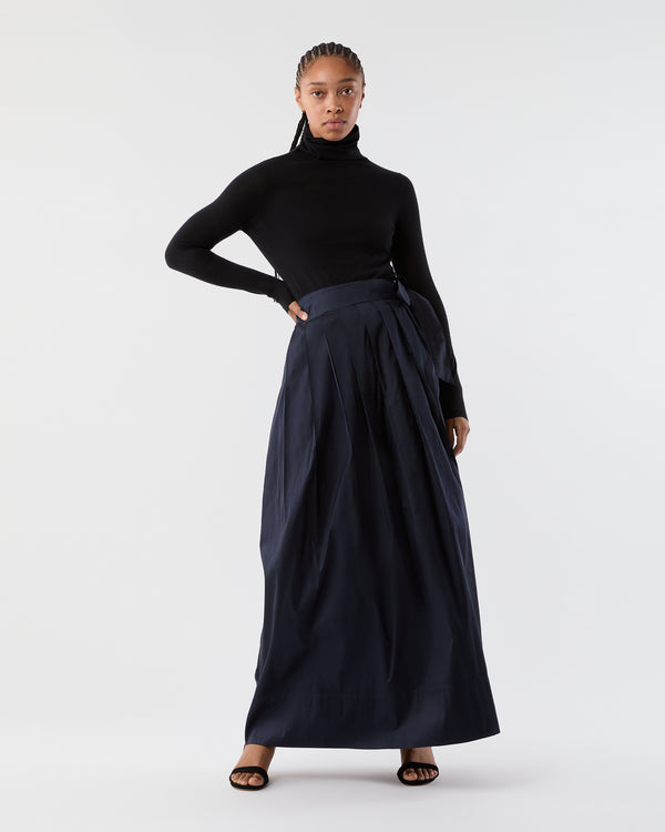 sid mashburn Superfine Funnel-Neck Sweater in Black Cashmere