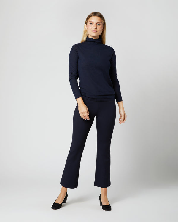 Sid Mashburn Superfine Funnel-Neck Sweater In Navy Cashmere