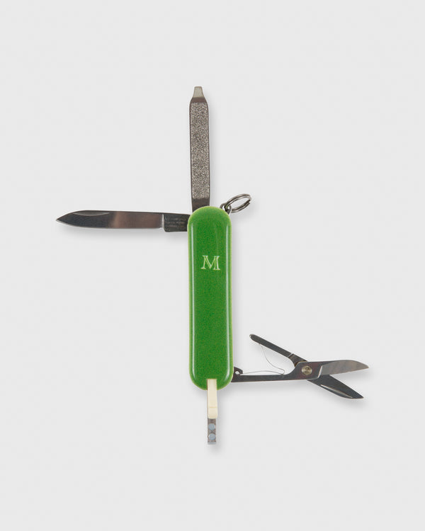 Sid Mashburn Swiss Army Knife In Green/White Mashburn "M"
