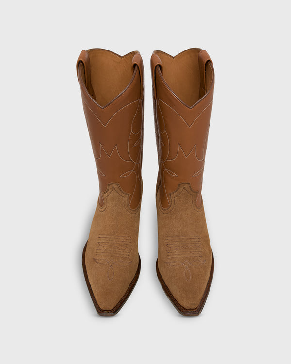 Sid Mashburn Tammy Cowboy Boot In Tobacco Leather/Cigar Suede