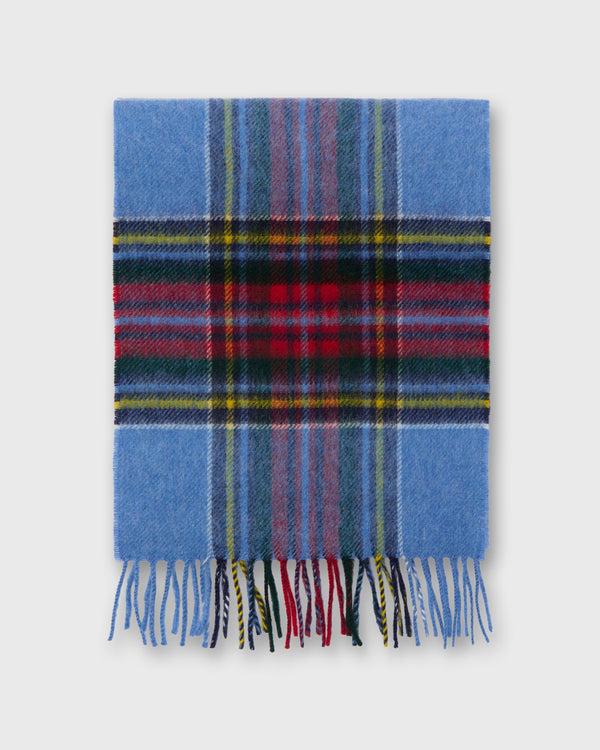 Sid Mashburn Tartan Merino Scarf In Blue Vintage Stewart