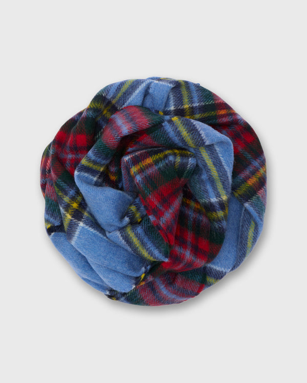 sid mashburn Tartan Merino Scarf in Blue Vintage Stewart