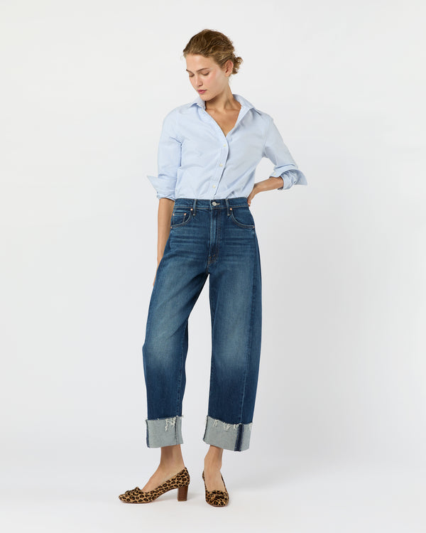 sid mashburn The Half-Pipe Ankle Cuff Fray Jean in Perfectly Imperfect