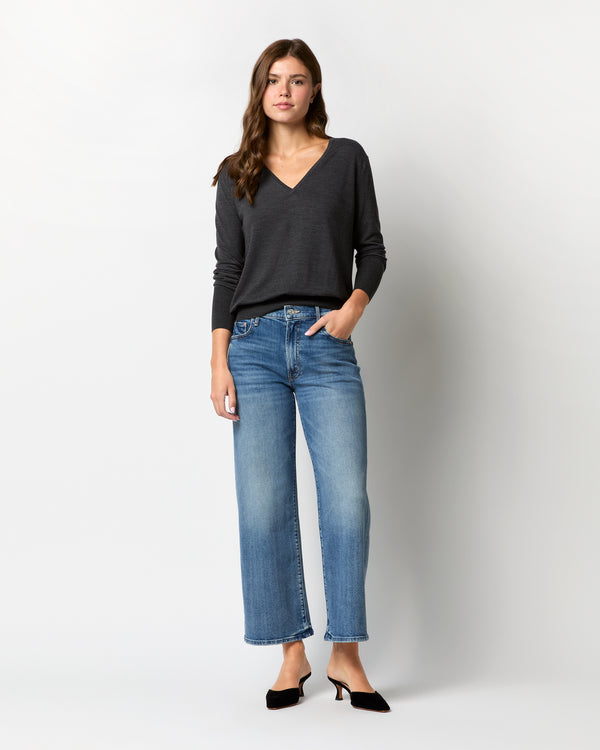 sid mashburn The Mid Rise Maven Ankle Jean in Toil and Trouble