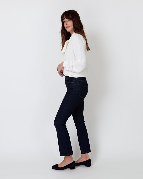 Sid Mashburn Tie-Neck Blouse In Ivory Silk Crepe De Chine