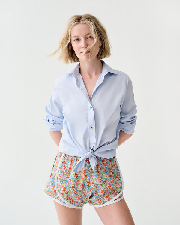 Sid Mashburn Track Short In Multi Leontyne Dream Liberty Fabric