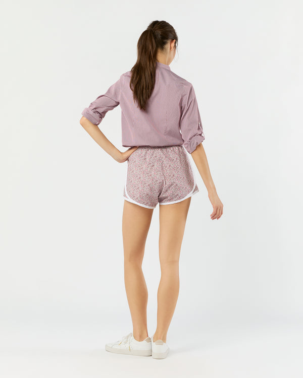 Sid Mashburn Track Short In Pink Katie & Millie Liberty Fabric
