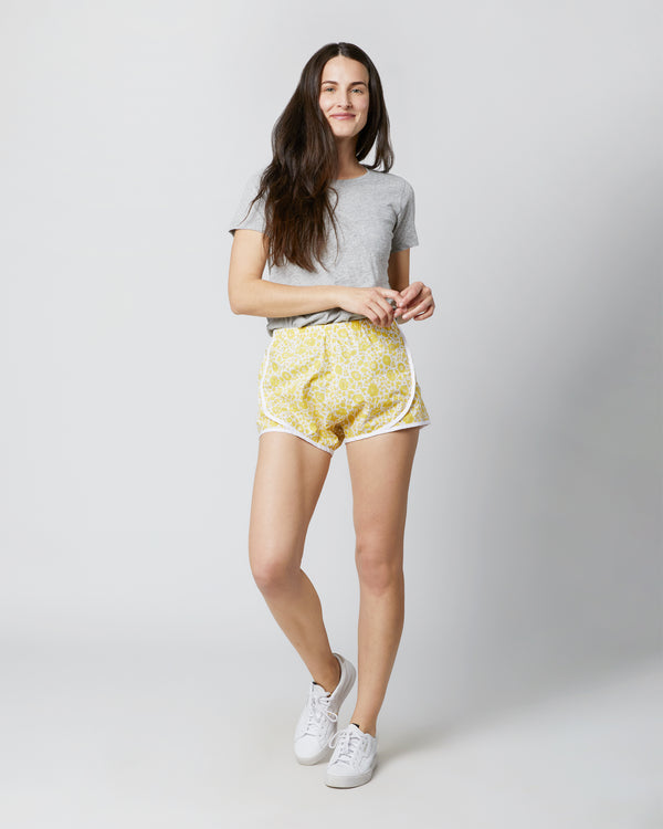 sid mashburn Track Short in Yellow D'Anjo Sky Liberty Fabric
