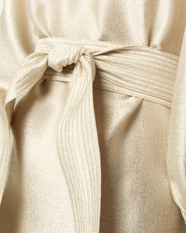 Sid Mashburn Trapunto Blouson Dress In Platino Crepe