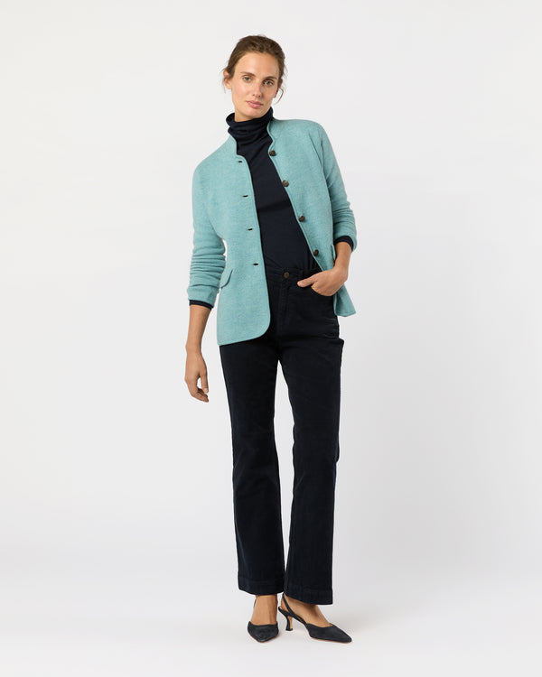 Sid Mashburn Tyrolean Jacket In Misty Blue Boiled Wool