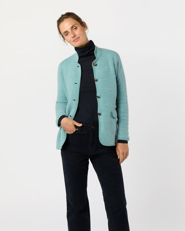 sid mashburn Tyrolean Jacket in Misty Blue Boiled Wool