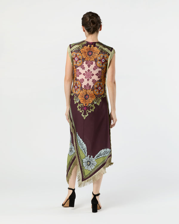 Sid Mashburn Valkyrie Dress In Burgundy Bounty Silk Voile