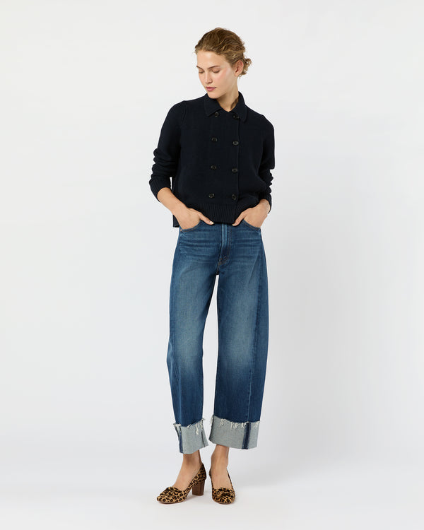 Sid Mashburn Victorine Sweater In Navy Extra Fine Merino Wool