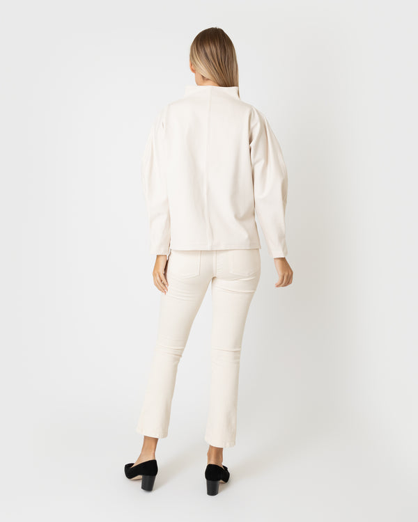 Sid Mashburn Violet Top In Bisque Bi-Stretch Tricotine