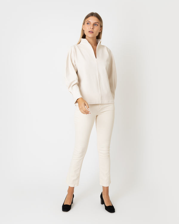 sid mashburn Violet Top in Bisque Bi-Stretch Tricotine