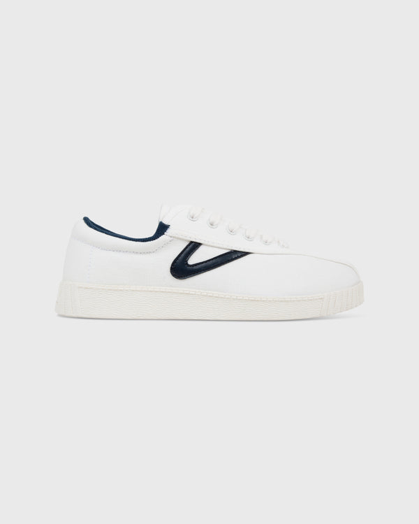 sid mashburn Women's Nylite Canvas Sneaker in White/Navy