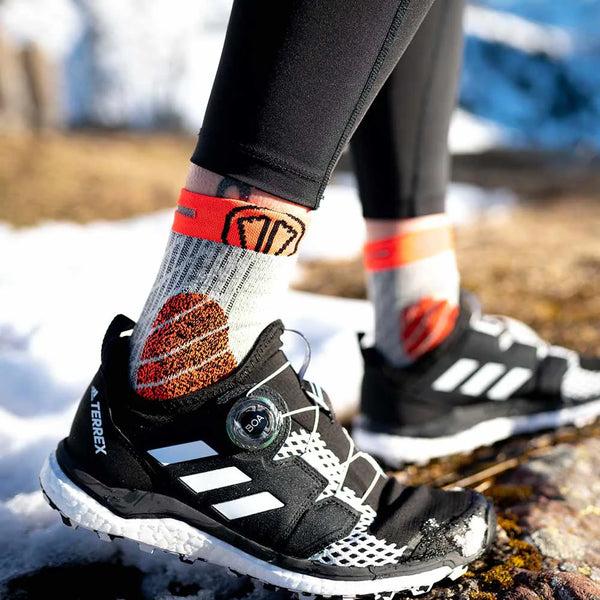 Sidas Trail Running Socks - Winter Trail Protect White/orange – Sidas US