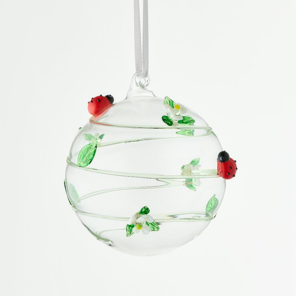 sienna glass 10cm Glass Globe - Wildlife Collection - Ladybird