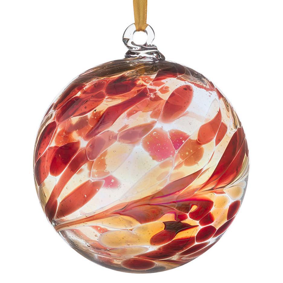 sienna glass 10cm Friendship Ball - Garnet