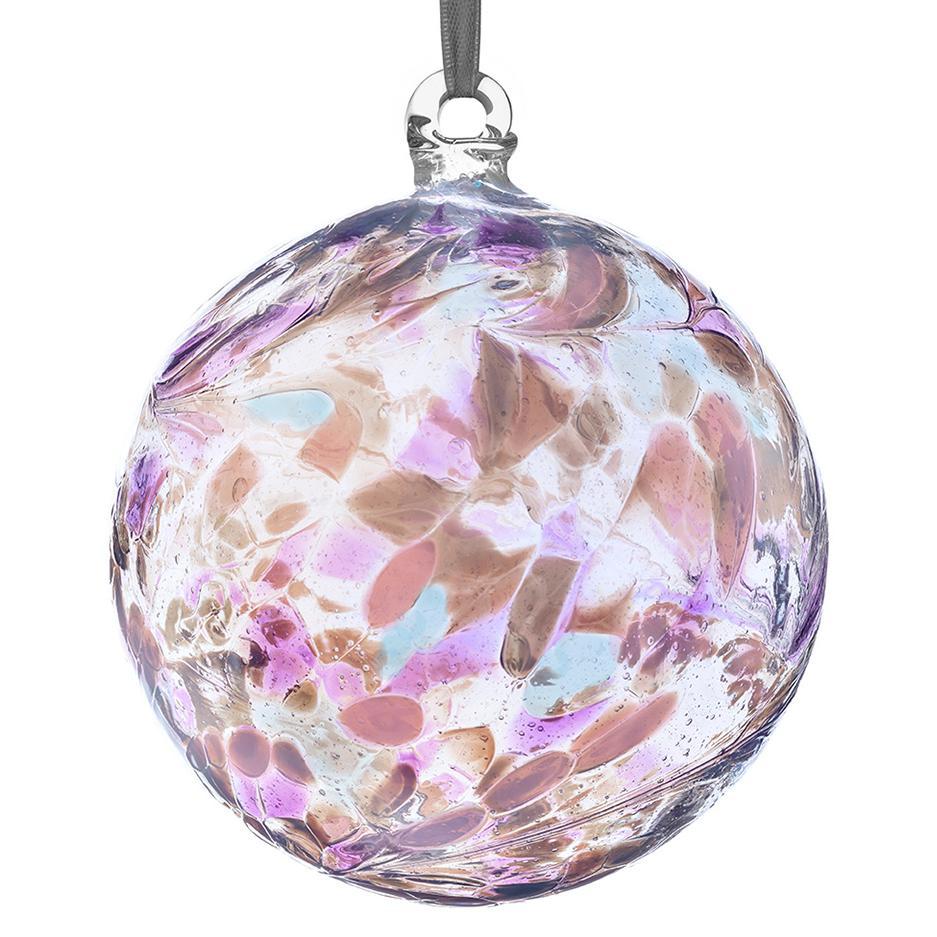 sienna glass 10cm Friendship Ball - Pearl